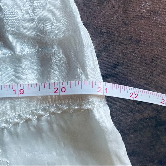 VNTG Boho Cream Tiered Satin Patchwork Dress - Picture 13 of 13